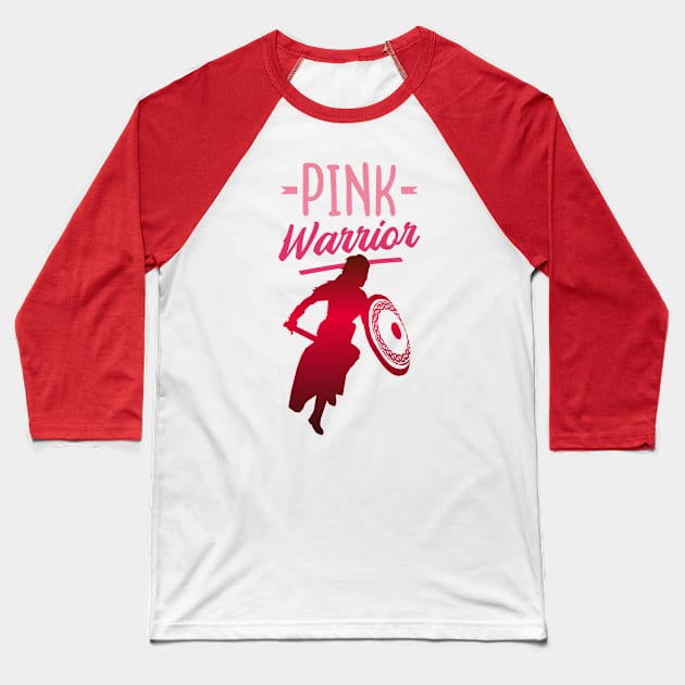 Pink warrior Baseball T-Shirt by Imutobi